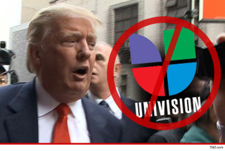 TMZ created this graphic in 2015 after Univision pulled the plug on Donald Trump's Miss USA pageant and Trump said he would sue.the network for hundreds of millions of dollars. Trump wrote a letter to the president of Univision, saying "Please be advised that under no circumstances is any officer or representative of Univision allowed to use TRUMP NATIONAL DORAL, MIAMI — its golf courses or any of its facilities."